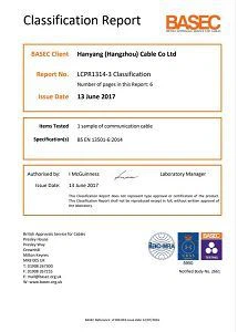 RG6-Hanyang (Hangzhou) Cable Co Ltd LCPR1314-3 Classification Report(001)
